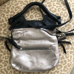 FOLEY + CORINNA black/silver leather mini bag